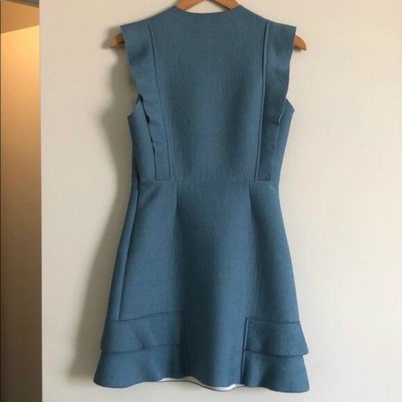 New NWOT Sandro Women's Neoprene Blue Dress - Picture 5 of 10